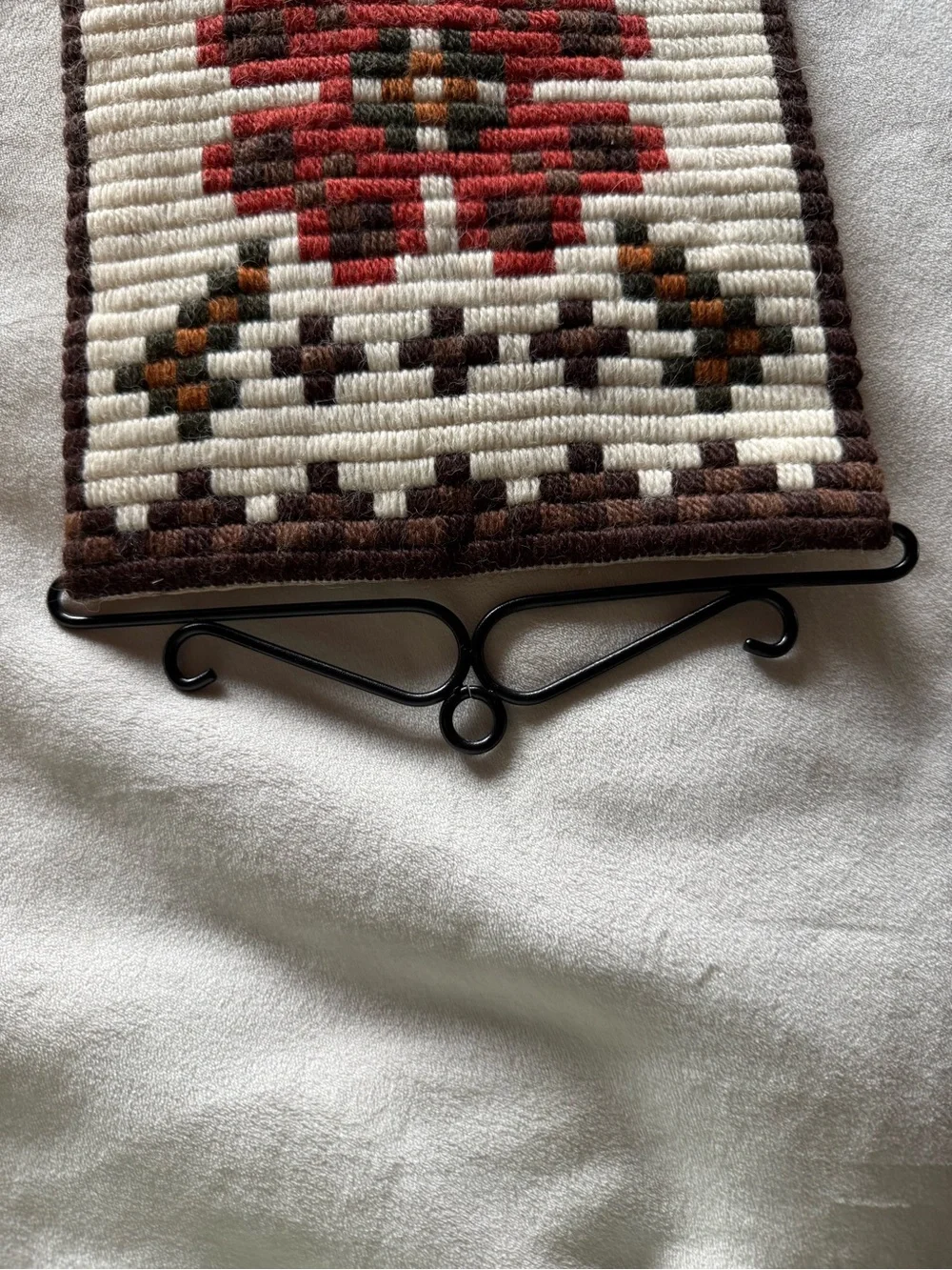Handwoven scandinavian bell pull - Neutral Accent